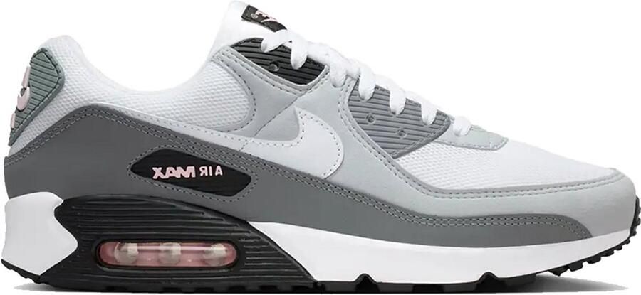 Nike Air Max 90 Wolf Grey Pink Foam Smoke Grey Wit Grijs Roze Air Max Lifestyle Heren Sneakers voor Mannen - Foto 3