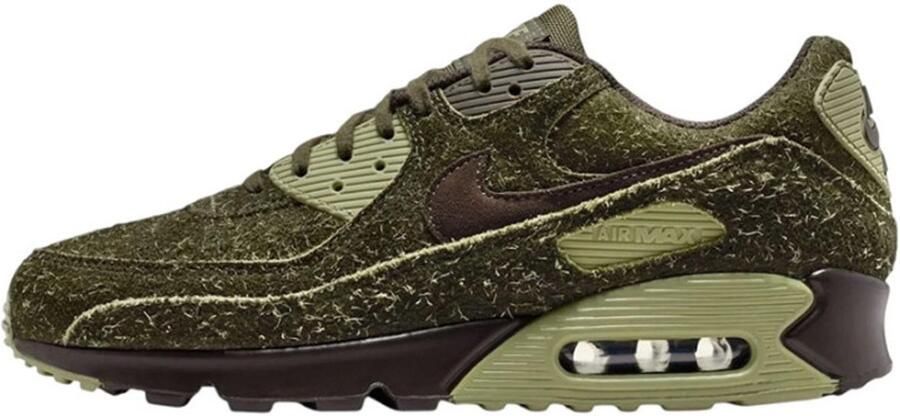 Nike Air Max 90 Premium Cargo Khaki Old Moss Dusty Olive Velvet Brown Bruin Groen Air Max Lifestyle Heren Sneakers voor Mannen