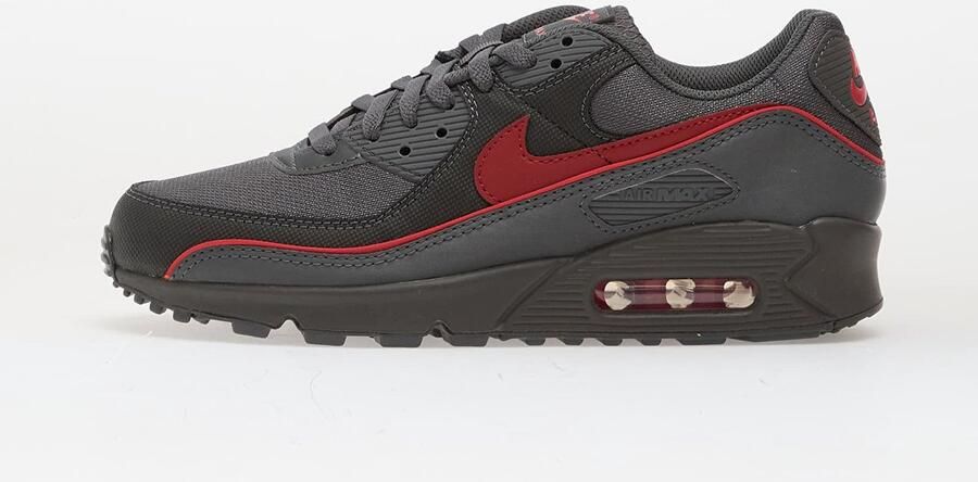 Nike Air Max 90 Premium Iron Grey University Red Sneakers Unisex Zwart Grijs Rood