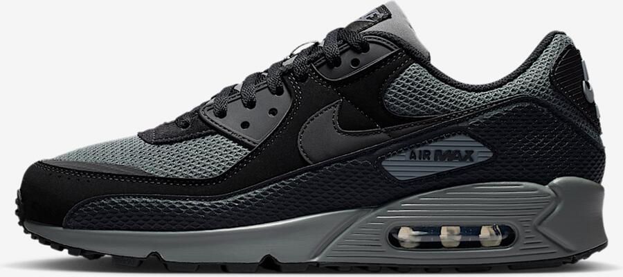 Nike Air Max 90 Premium Sneakers Black Black-Iron Grey Zwart Grijs Air Max Lifestyle Heren Sneakers voor Mannen