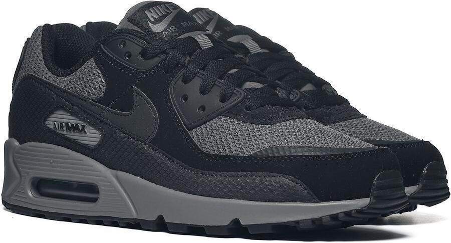 Nike Air Max 90 Premium Sneakers Black Black-Iron Grey Zwart Grijs Air Max Lifestyle Heren Sneakers voor Mannen