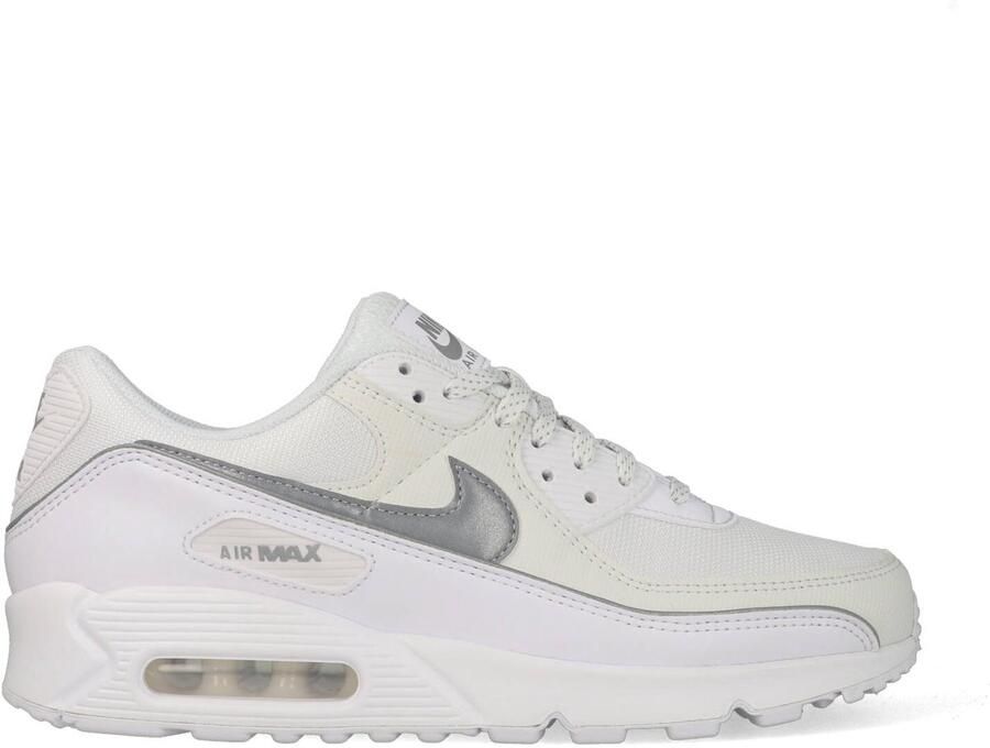 Nike Air Max 90 Premium White Metallic Silver Sneakers Heren Doos Zonder Deksel - Foto 4