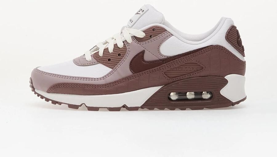 Nike Air Max 90 QS Burgundy Crush Croc Skin Sneakers Unisex Bordeaux Wit