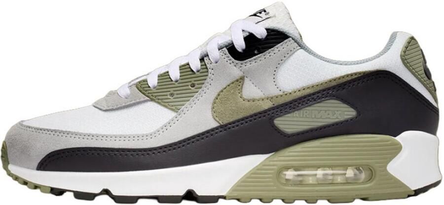 Nike Sportswear Sneakers laag 'AIR MAX 90' grijs olijfgroen zwart wit