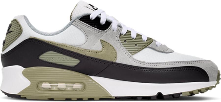 Nike Sportswear Sneakers laag 'AIR MAX 90' grijs olijfgroen zwart wit