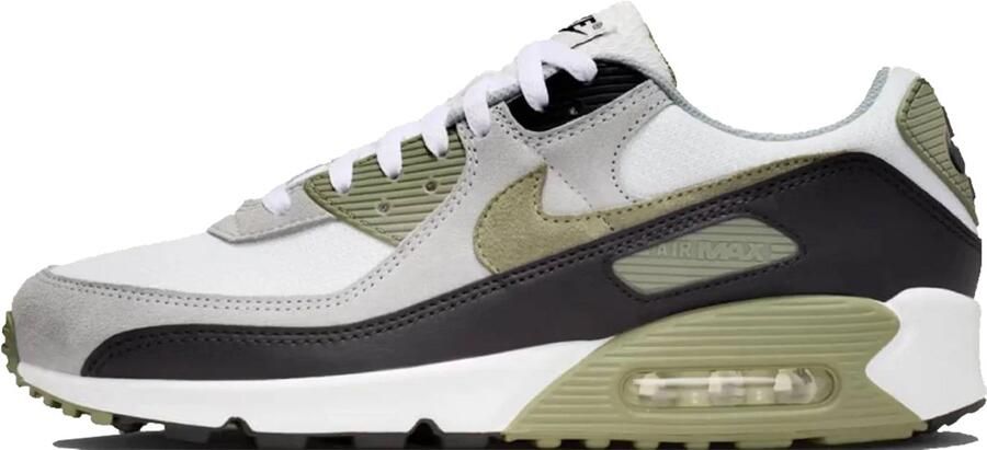 Nike Sportswear Sneakers laag 'AIR MAX 90' grijs olijfgroen zwart wit