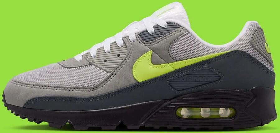 BLACK NEON YELLOW ANTRHACITE Nike Air Max 90 Heren Sneaker Black Neon