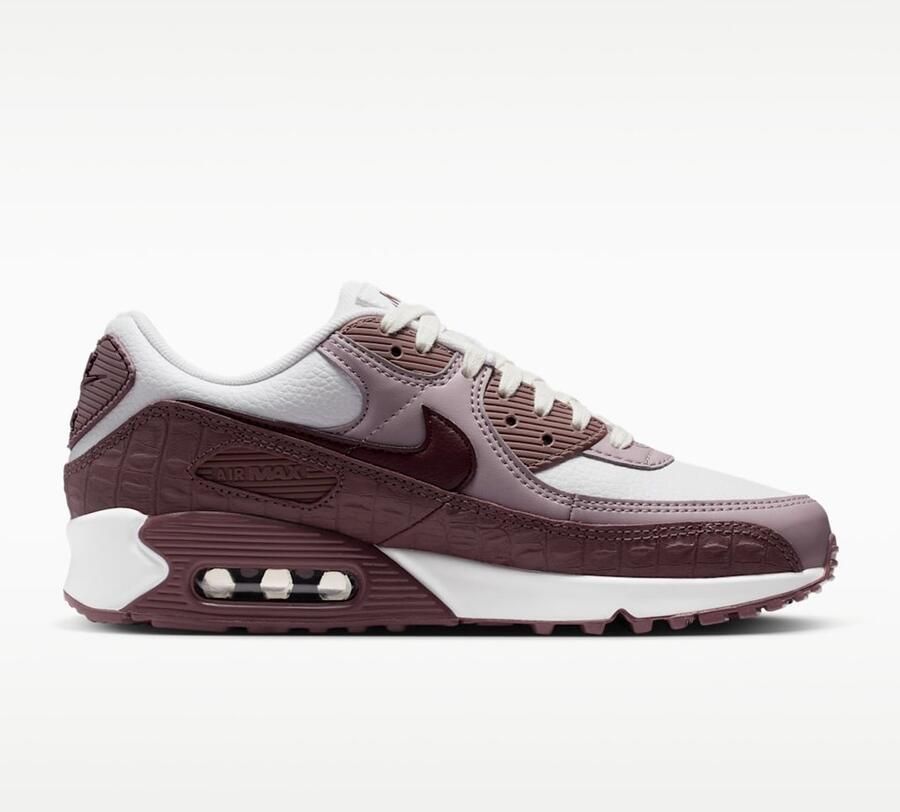 Nike Air Max 90 QS Burgundy Crush Croc Skin IM3110-500 Wit Paars