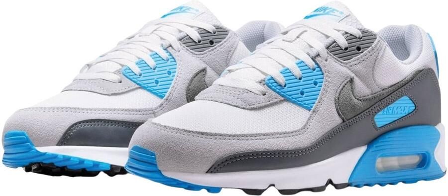 Nike Air Max 90 Blue Lightning Sneakers Unisex Wit Grijs Blauw - Foto 2