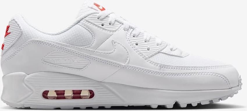 Nike Air Max 90 Sneakers Unisex Wit Light Crimson