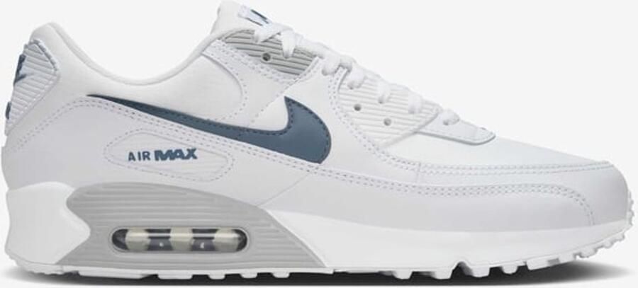 Nike Air Max 90 Sneakers White Diffused Blue-Wolf Grey Wit Blauw Grijs Air Max Lifestyle - Foto 4