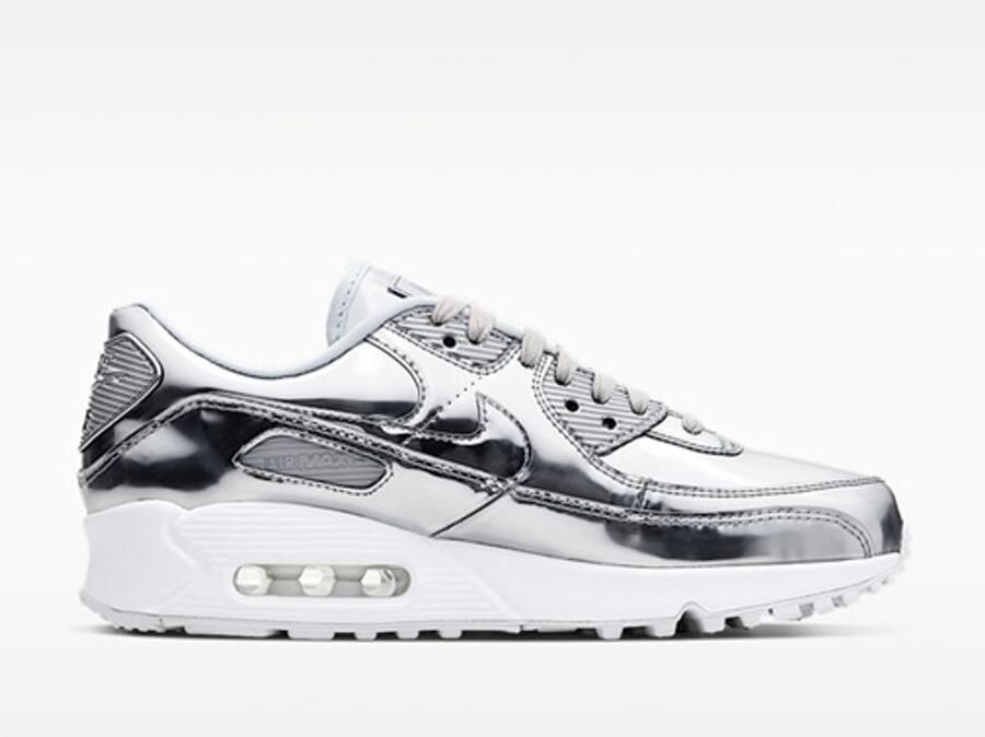 Nike Air Max 90 Metallic Pack 'Silver' Sneakers Unisex Zilver - Foto 2