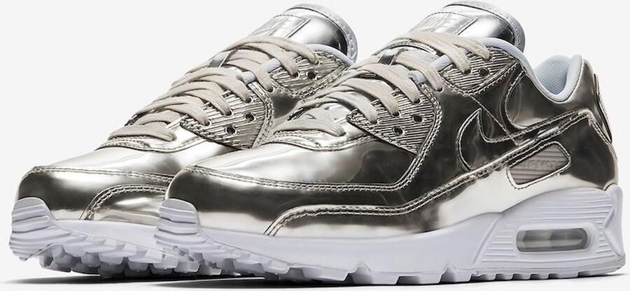 Nike Air Max 90 Metallic Pack 'Silver' Sneakers Unisex Zilver - Foto 5