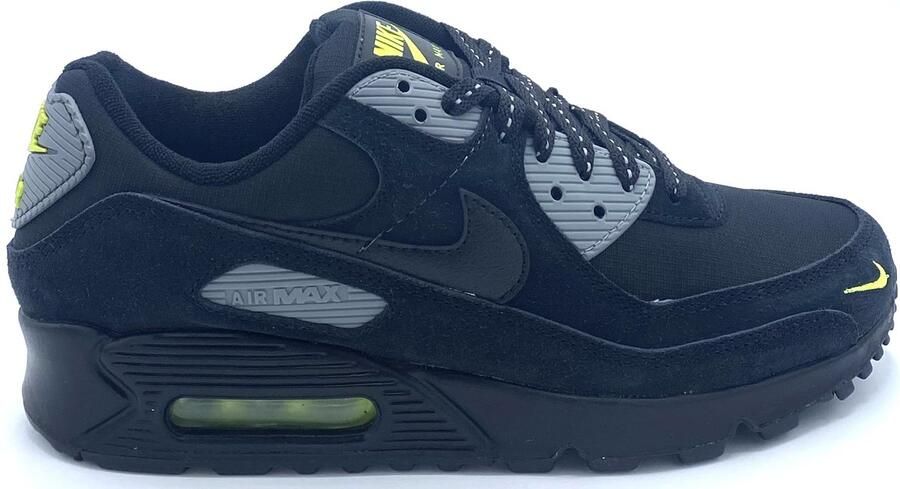 Nike Herenschoenen Air Max 90 Black Volt Cool Grey Black- Heren Black Volt Cool Grey Black