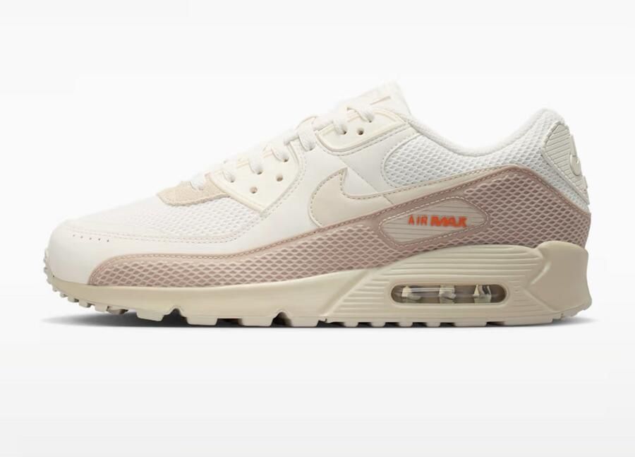 Nike Air Max 90 Premium "Mesh Mudguard Phantom" Beige Wit