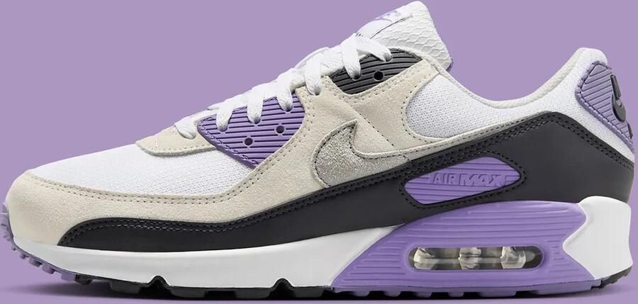 Nike Air Max 90 White Dusty Amethyst Photon Dust Light Smoke Grey - Foto 3