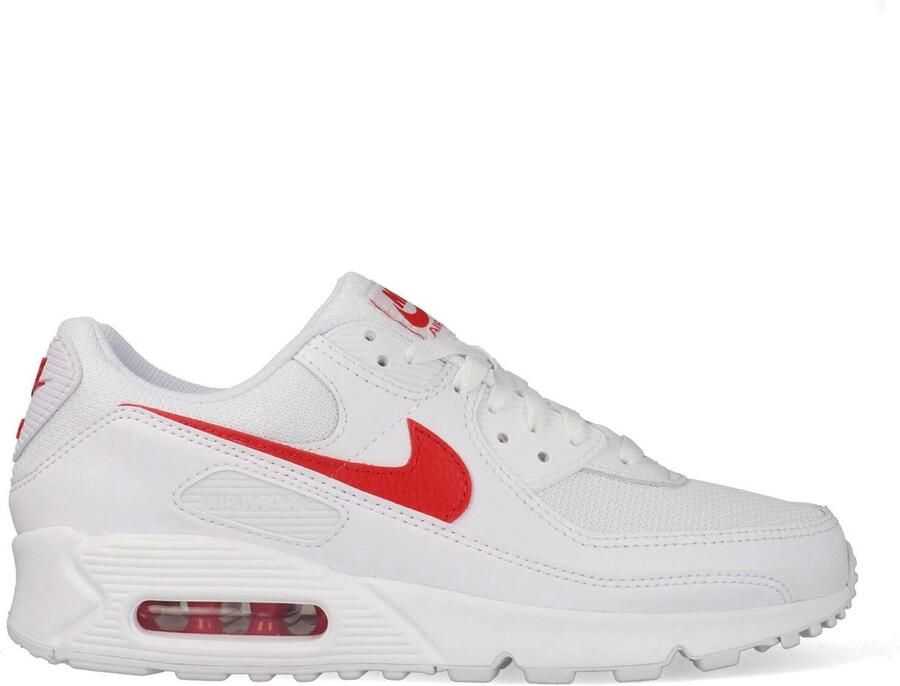 Nike Air Max 90 White University Red Wit Sneakers Unisex - Foto 2