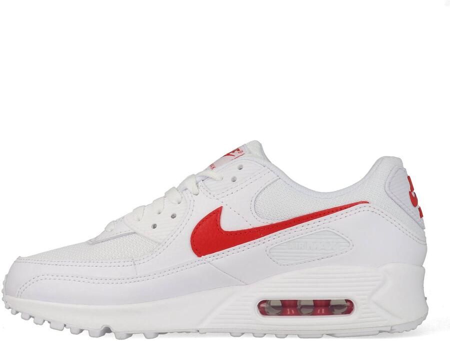Nike Air Max 90 White University Red Wit Sneakers Unisex