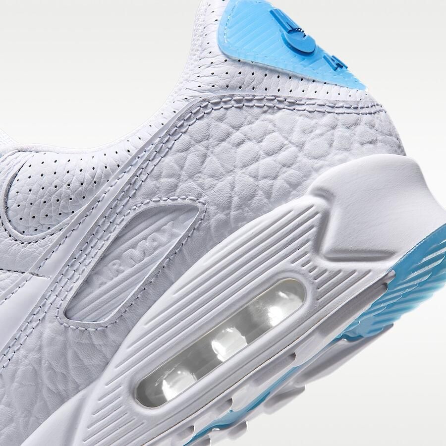 Nike Air Max 90 White White-Aurora Blue Wit Blauw Air Max 90 Lifestyle Heren Sneakers voor Mannen