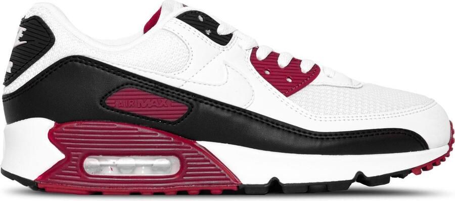 Nike Air Max 90 Heren Sneakers White White-New Maroon-Black - Foto 4