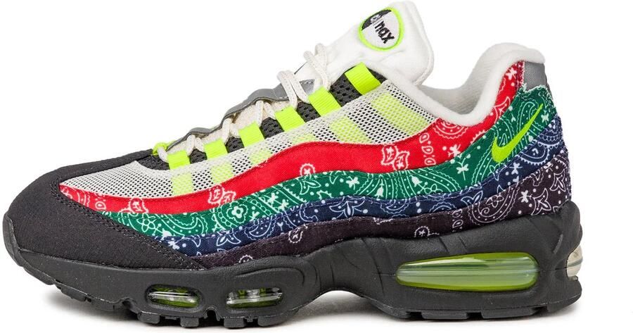 Nike Sneakers Baskets air max 95 big bubble neon paisley bandana cuir