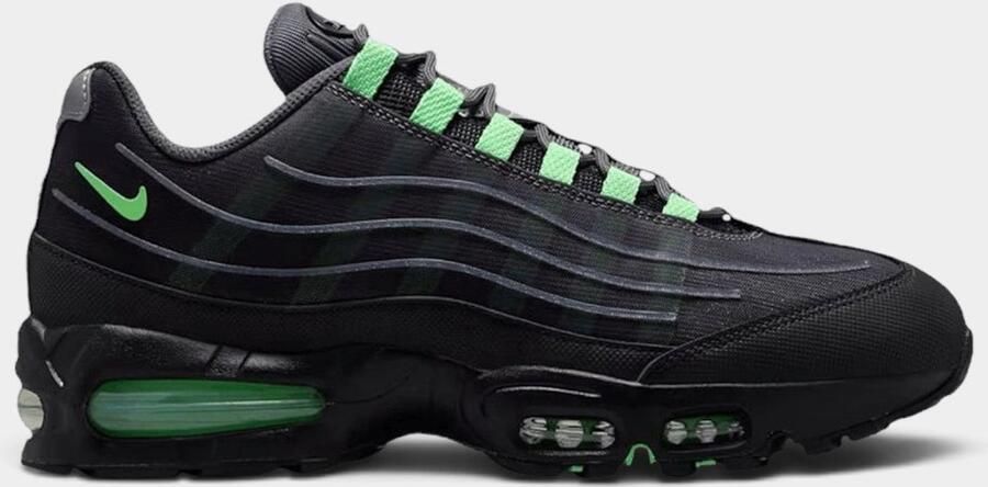 Nike Lage Sneakers Air Max 95 Big Bubble Iron Grey Illusion Green