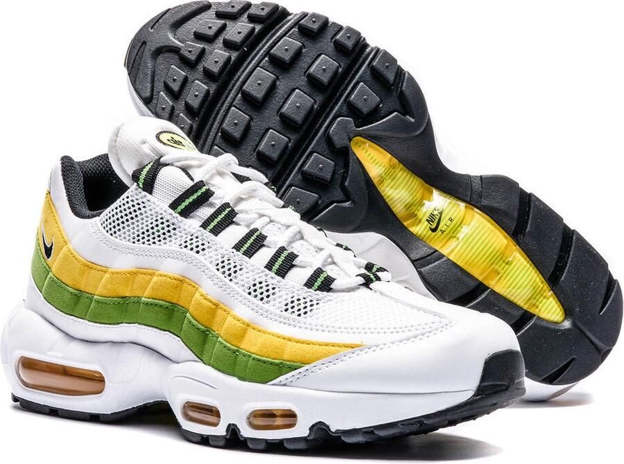 Nike Air Max 95 Essential Herenschoenen 47.5 Wit Green Apple Tour Yellow Zwart - Foto 3