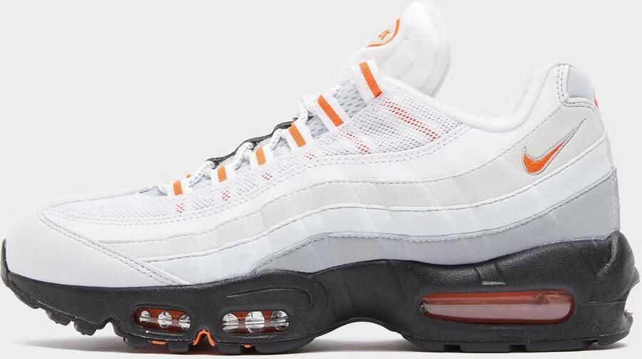 Nike Air max 95 White Wolf Grey Safety Orange Sneakers Unisex Doos Zonder Deksel