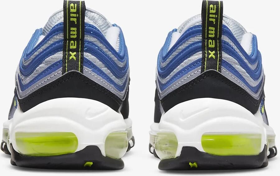 Nike Air Max 97 OG Sneakers Unisex Atlantic Blue Metallic Silver Zwart Voltage Yellow - Foto 4