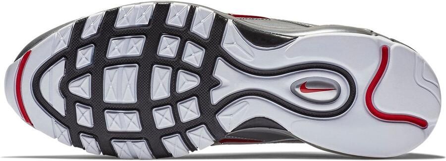Nike Air Max 97 QS Sneakers White Varsity Red-Metallic Silver-Black Wit Zilver Air Max Lifestyle Heren