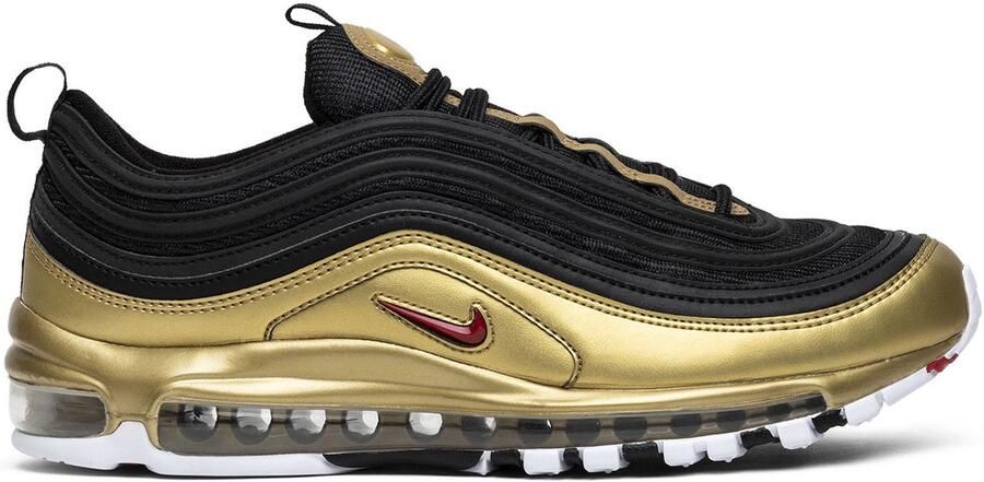 Nike Air Max 97 QS Zwart Metallic Gold Wit Varsity Red Zwart Geel Air Max Lifestyle Heren Sneakers voor Mannen - Foto 3