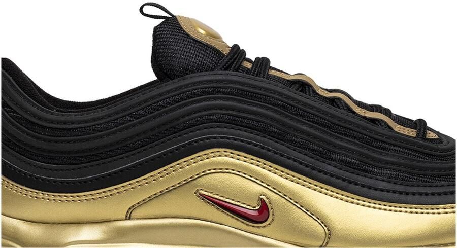 Nike Air Max 97 QS Zwart Metallic Gold Wit Varsity Red Zwart Geel Air Max Lifestyle Heren Sneakers voor Mannen - Foto 2