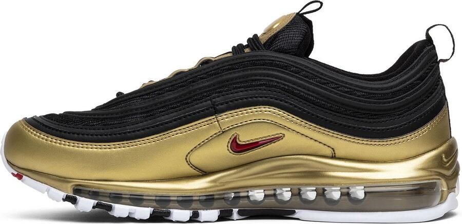 Nike Air Max 97 QS Zwart Metallic Gold Wit Varsity Red Zwart Geel Air Max Lifestyle Heren Sneakers voor Mannen - Foto 4