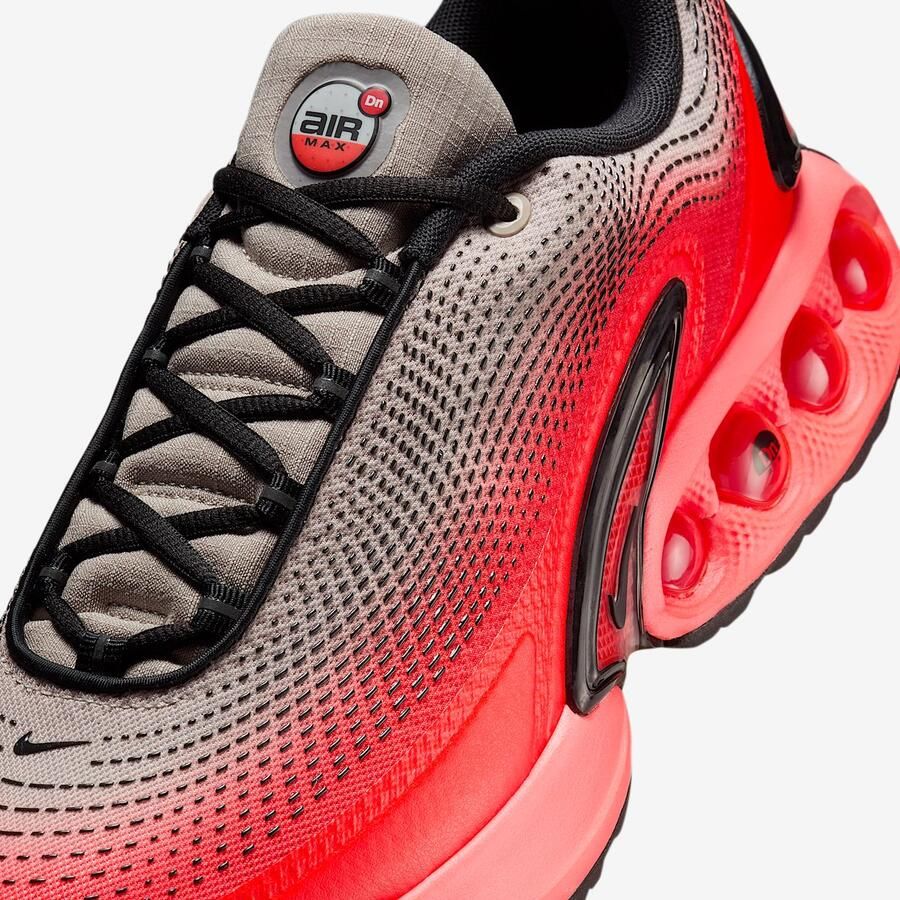 Nike Air Max Dn SE College Grey Bright Crimson Zwart Grijs Rood Air Max Lifestyle Heren Sneakers voor Mannen