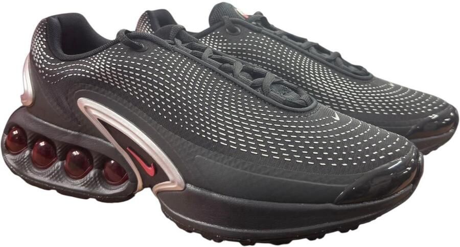 Nike Air Max Dn Zwart Zwart Metallic Silver University Red Zwart Zilver Air Max Lifestyle Heren Sneakers voor Mannen