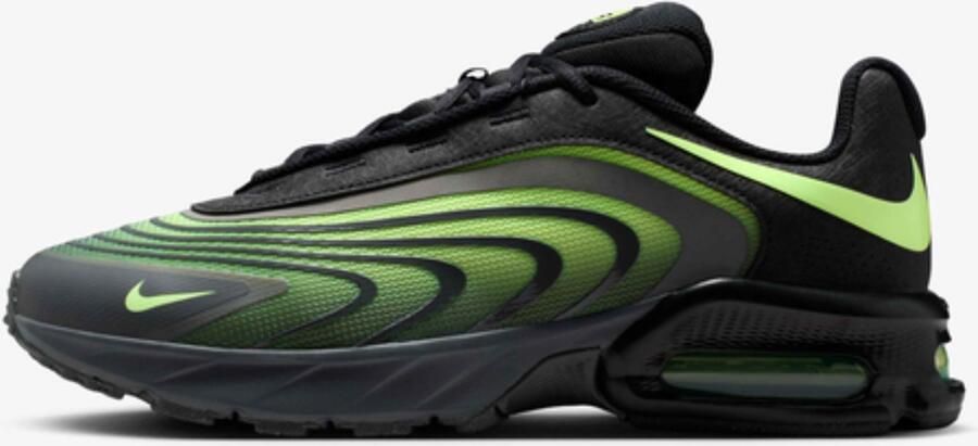 Nike Air Max Fire Sneakers Black Liquid Lime-Iron Grey Zwart Groen Grijs Air Max Lifestyle Heren Sneakers voor Mannen