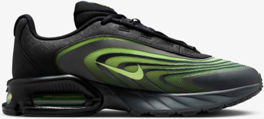 Nike Air Max Fire Sneakers Black Liquid Lime-Iron Grey Zwart Groen Grijs Air Max Lifestyle Heren Sneakers voor Mannen