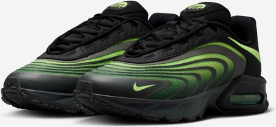 Nike Air Max Fire Sneakers Black Liquid Lime-Iron Grey Zwart Groen Grijs Air Max Lifestyle Heren Sneakers voor Mannen