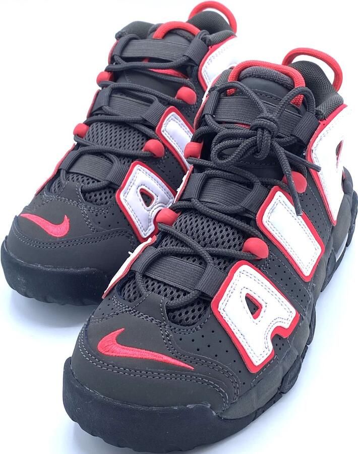 Nike Air More Uptempo Kinderschoenen Medium Ash Black Siren Red White - Foto 3