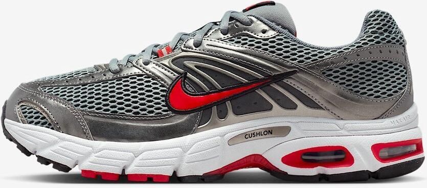 Nike Air Max Moto 2K Smoke Grey Black Metallic Pewter University Red Grijs Rood Air Max Lifestyle Heren Sneakers voor Mannen