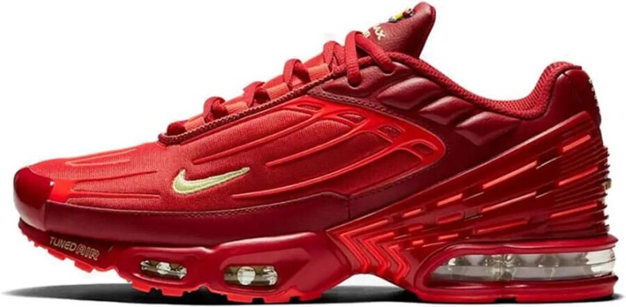 Nike Tuned 3 Heren Schoenen Red Textil Leer 5 Foot Locker