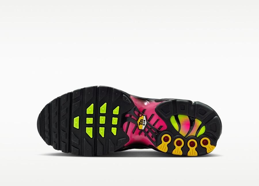 Nike Air Max Plus GS Black Black-Hyper Pink-Volt Zwart Roze Geel Air Max Plus Lifestyle Kinder Sneakers voor en