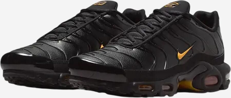 Nike Air Max Plus Premium Sneakers Black Laser Orange Zwart Oranje Air Max Plus Lifestyle Heren Sneakers voor Mannen