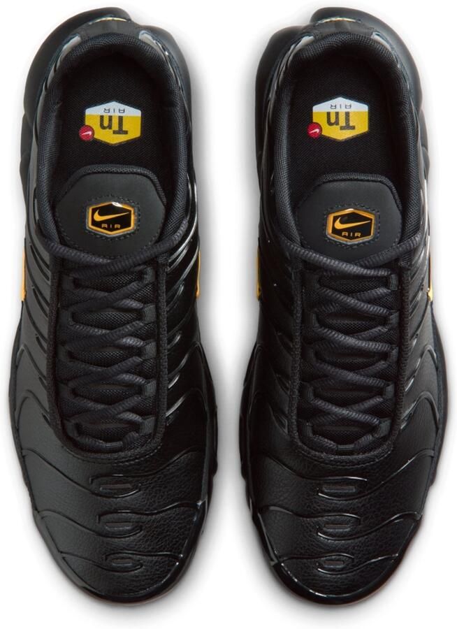 Nike Air Max Plus Premium Sneakers Black Laser Orange Zwart Oranje Air Max Plus Lifestyle Heren Sneakers voor Mannen