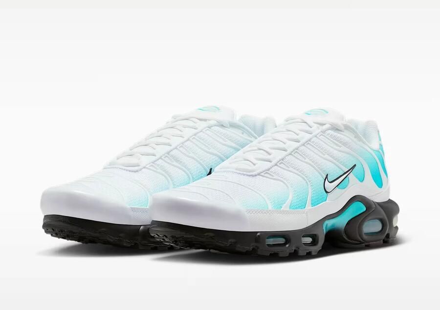 Nike Air Max Plus Sneakers Dusty Cact White-Black Wit Groen Zwart Air Max Plus Lifestyle Heren Sneakers voor Mannen
