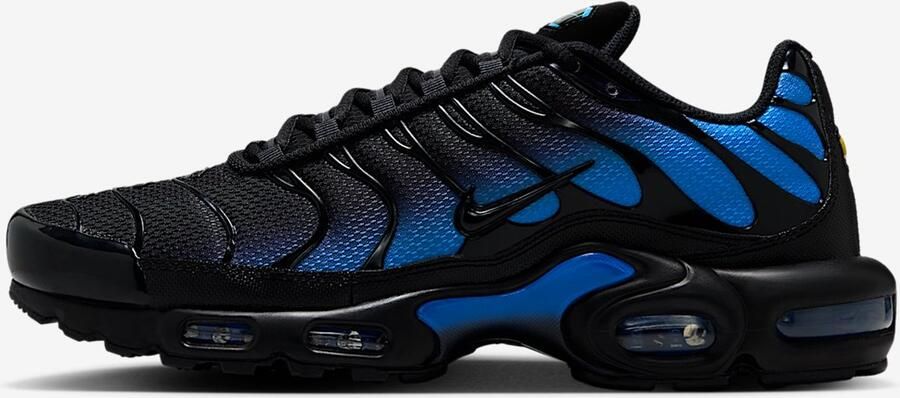 Nike Air Max Plus Sneakers Black Black-Blue Crystal Zwart Blauw Air Max Plus Lifestyle Heren Sneakers voor Mannen