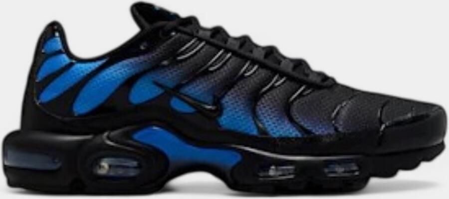 Nike Air Max Plus Black Black-Blue Crystal Zwart Blauw Air Max Plus Lifestyle Heren Sneakers voor Mannen