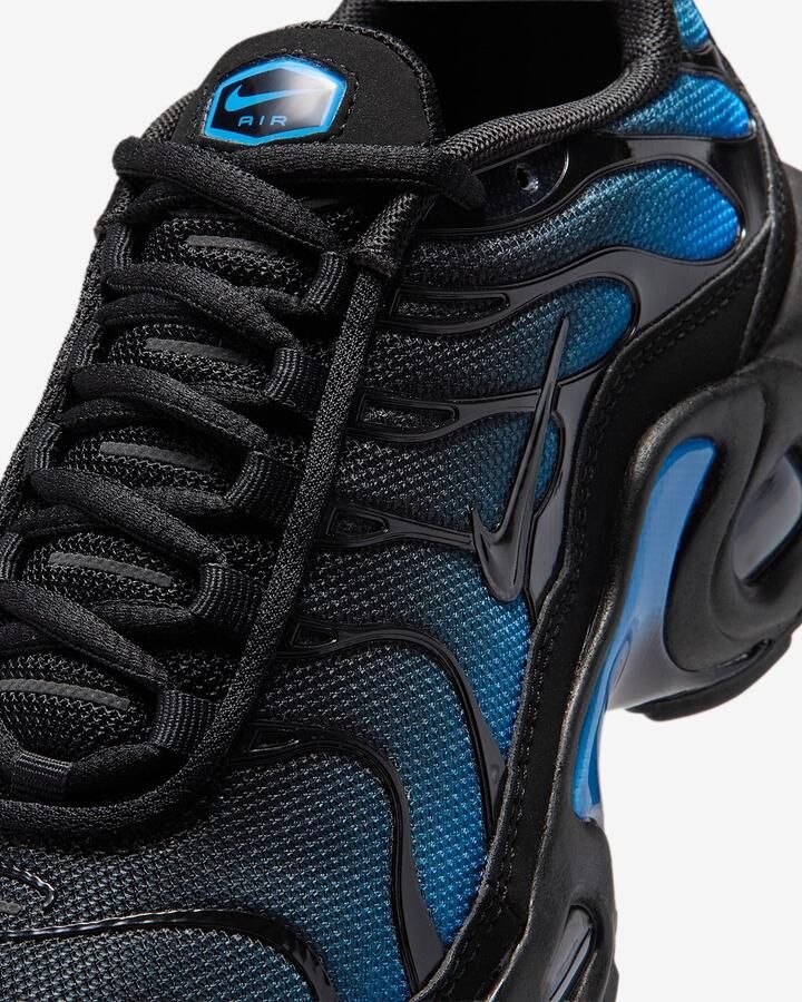 Nike Air Max Plus Zwart Blue Crystal Zwart Blauw Air Max Lifestyle Kinder Sneakers voor en