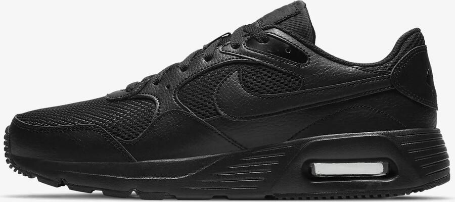 Nike Air Max Sc Leather Heren Sneakers Dh9636-001 Kleur Zwart