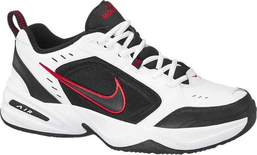 Nike AIR MONARCH IV Air Monarch IV Heren Trainers Wit Lederen Bovenwerk Perfect voor Training Schuimzool Comfort Verfijnd Vetersluiting Design